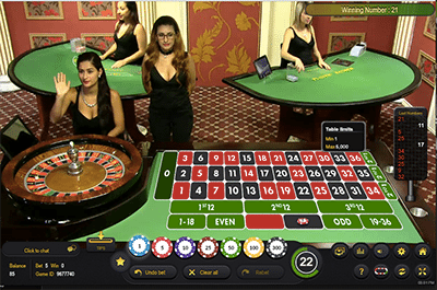 Lice dealer roulette by Ezugi at GDayCasino.com