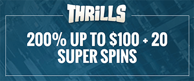 Thrills Casino welcome bonus package