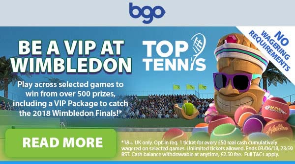 Wimbledon 2018 VIP tickets promotion BGO